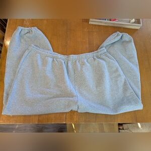 🩶 Plus Size 7X Gray Fleece Sweatpants | Elastic Waist | Cozy Lounge Unisex